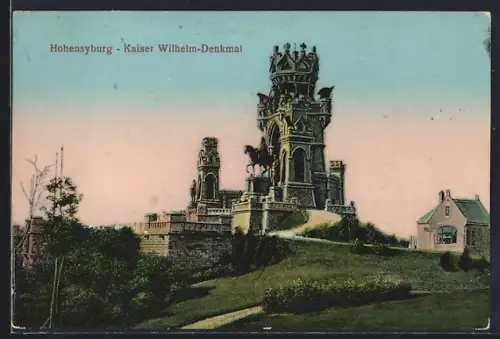 AK Hohensyburg, Blick auf das Kaiser Wilhelm-Denkmal