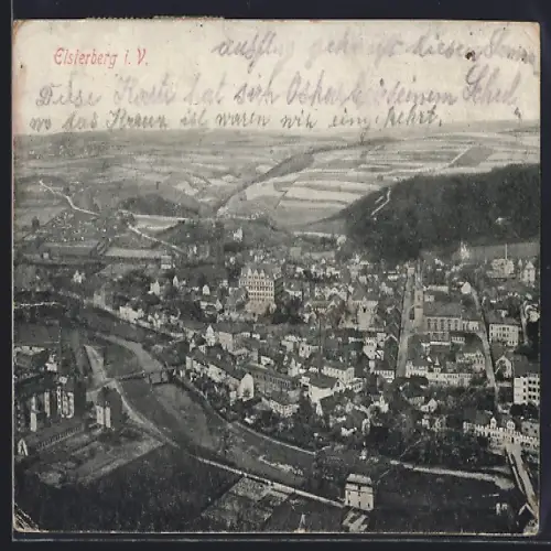 AK Elsterberg i. V., Gesamtansicht des Ortes