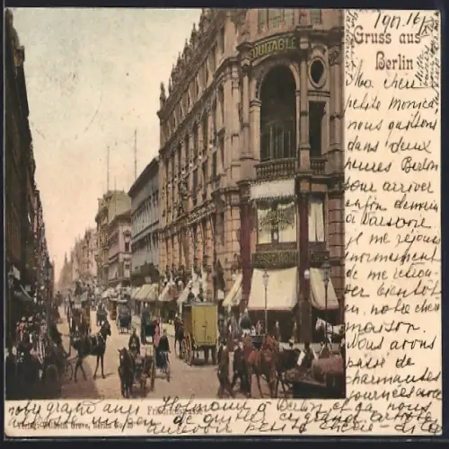 AK Berlin, Partie in der Friedrichstrasse