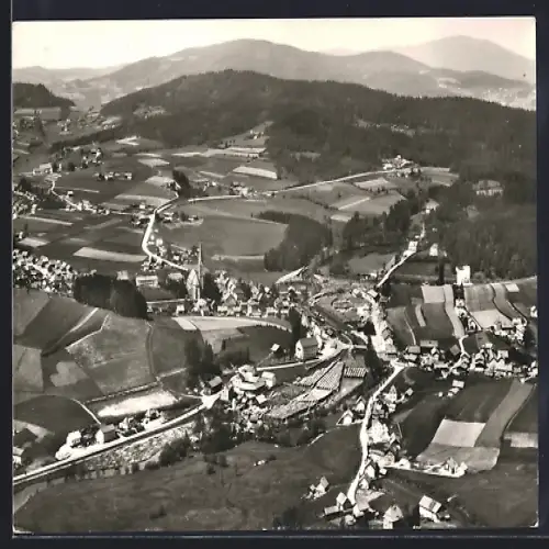AK Teisnach /Bayr. Wald, Luftaufnahme des Ortes