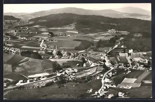 AK Teisnach /Bayr. Wald, Luftaufnahme des Ortes