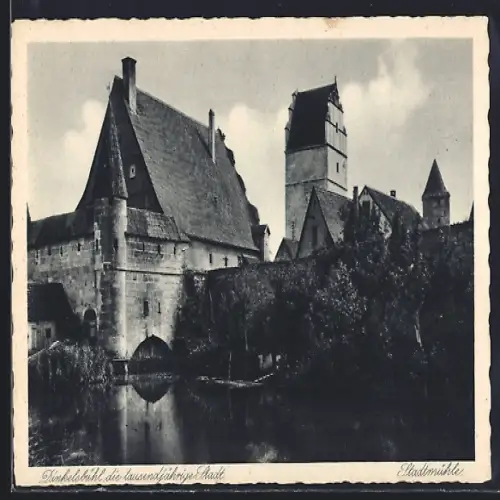 AK Dinkelsbühl, Blick auf die Stadtmühle