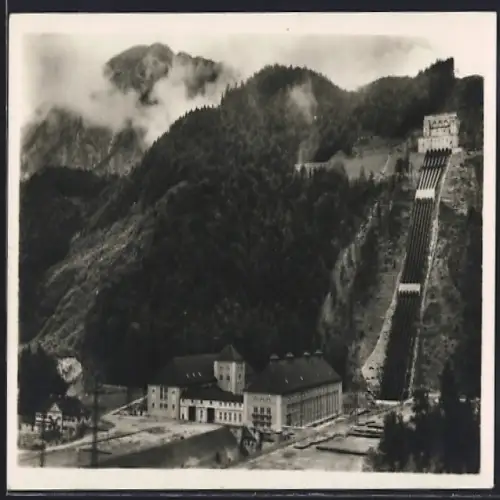 AK Walchenseekraftwerk, Wasserschloss, Gefälle zum Turbinenhaus
