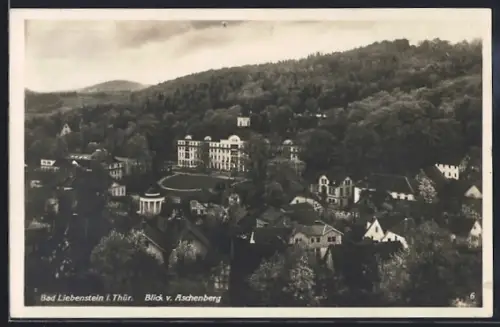AK Bad Liebenstein i. Thür., Blick vom Aschenberg