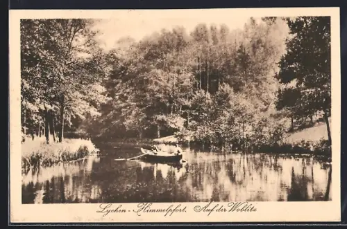 AK Lychen-Himmelpfort, Auf der Woblitz