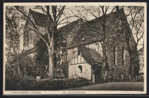 AK Lychen, Blick auf die St. Johanniskirche