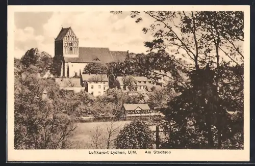 AK Lychen /U.M., Am Stadtsee