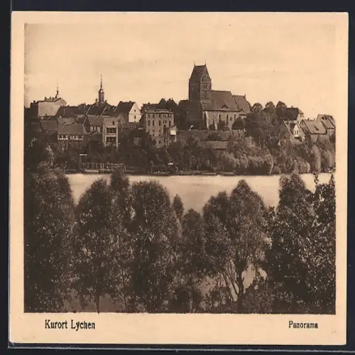 AK Lychen, Panorama mit See