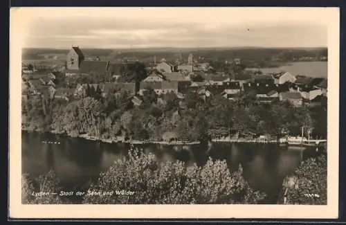 AK Lychen, Ortsansicht mit See