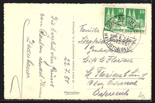 AK Bad Aachen, Dom vom Katschhof gesehen