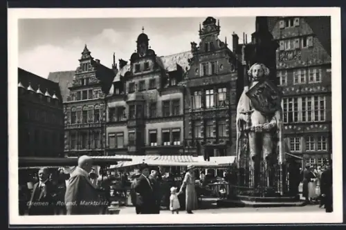 AK Bremen, Roland am Marktplatz