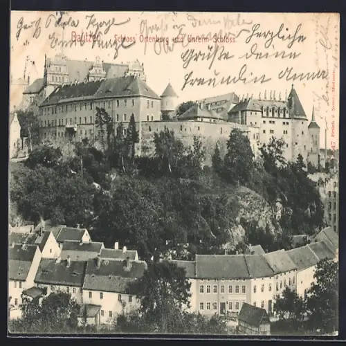 AK Bautzen, Schloss Ortenburg und Unterm Schloss