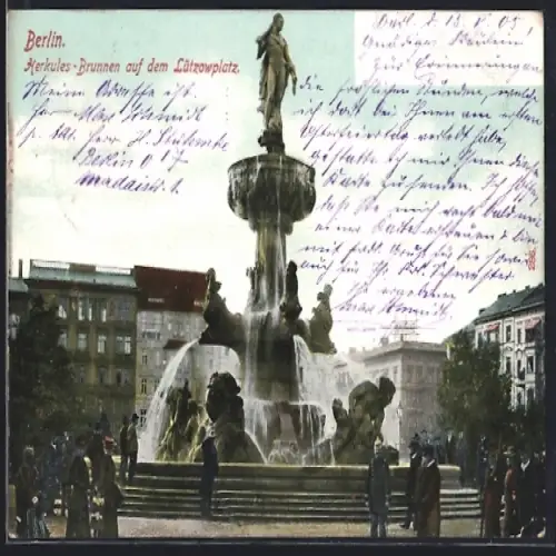 AK Berlin-Tiergarten, Herkules-Brunnen auf dem Lützowplatz