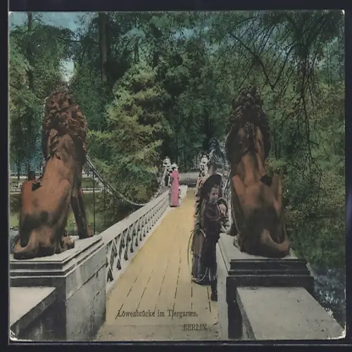 AK Berlin, Löwenbrücke im Tiergarten
