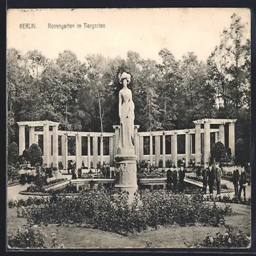 AK Berlin, Rosengarten im Tiergarten