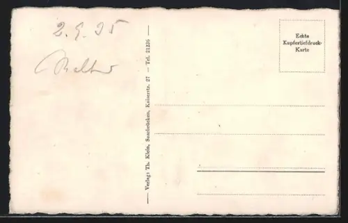 AK Saarbrücken, Saar-Partie mit Brücke