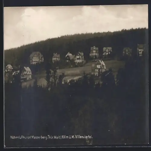 AK Masserberg /Thür. Wald, Villenviertel im Ort