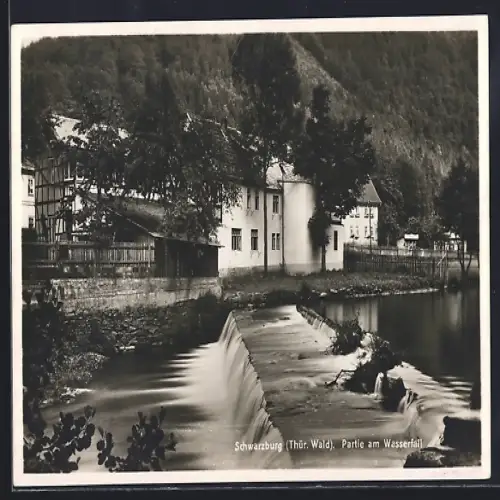 AK Schwarzburg /Thür. Wald, Partie am Wasserfall