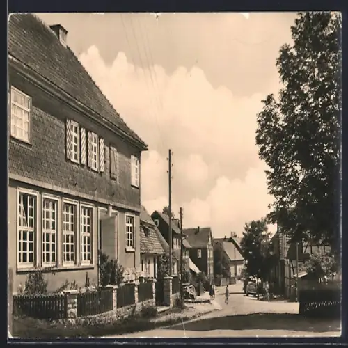 AK Poppenwind /Thür., Blick in die Dorfstrasse