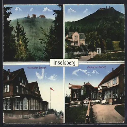 AK Inselsberg, Gothaischer Gasthof, Preussischer Gasthof, Bergansicht