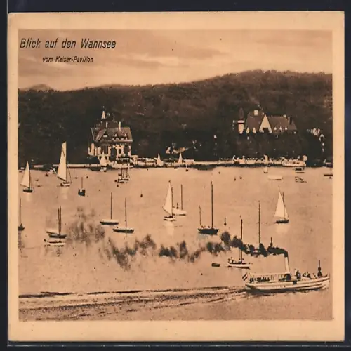 AK Berlin-Wannsee, Blick vom Kaiser-Pavillon