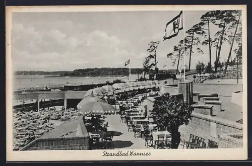 AK Berlin-Wannsee, Terrasse am Ufer, 