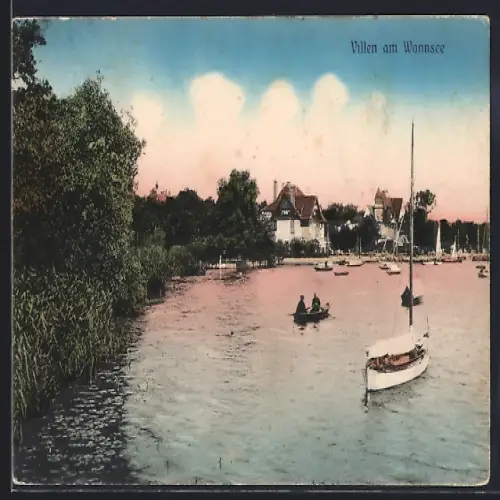 AK Berlin-Wannsee, Villen am Wannsee