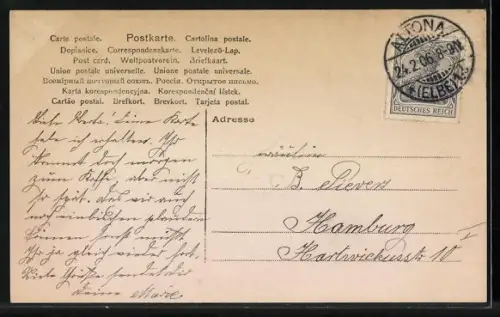 AK Mädchen mit Bernhardiner