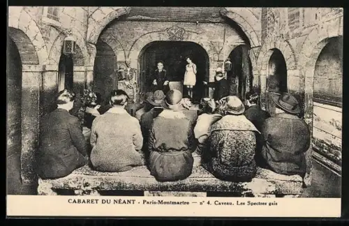 AK Paris, Vorführung im Cabaret du Néant