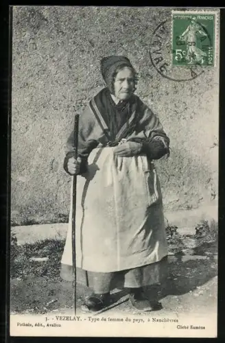 AK Vezelay, Type de Femme du Pays, à Nanchèvres