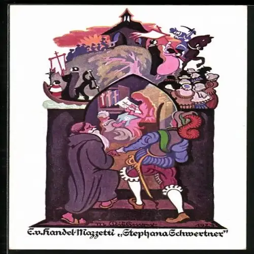 Künstler-AK sign. Max Klinger: Enrica von Handel-Manzetti, Stephana Schwertner