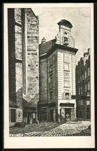 Künstler-AK Ulf Seidl: Wien, Currentgasse