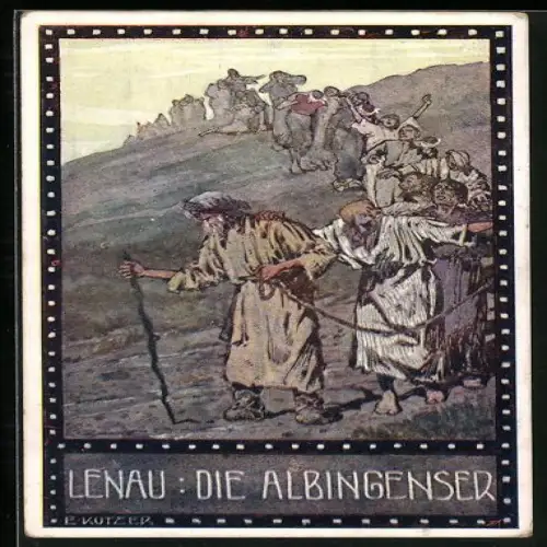 Künstler-AK Ernst Kutzer: Im Zeichen der Religion, Die Albigenser