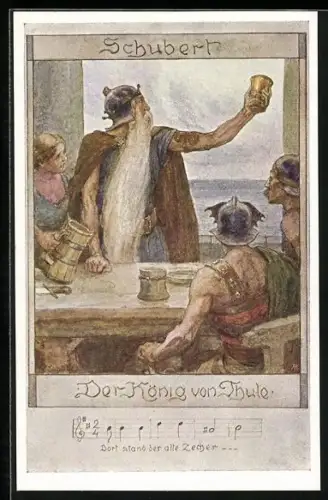 AK Germanenkult, Schubert, Der König von Thule