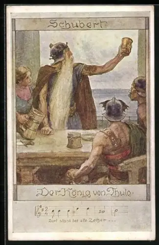 AK Germanenkult, Schubert, Der König von Thule