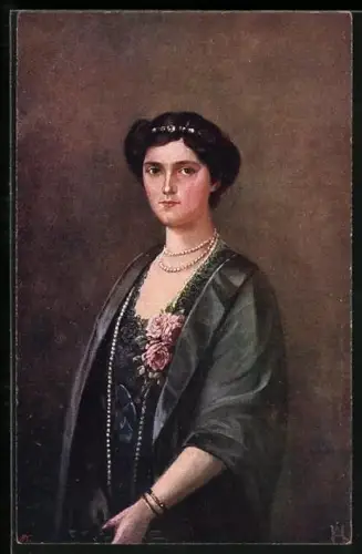 Künstler-AK Portrait der Kaiserin Zita von Österreich