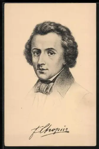 AK Portrait des Komponisten F. Chopin