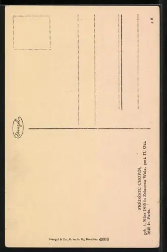 AK Portrait des Komponisten F. Chopin