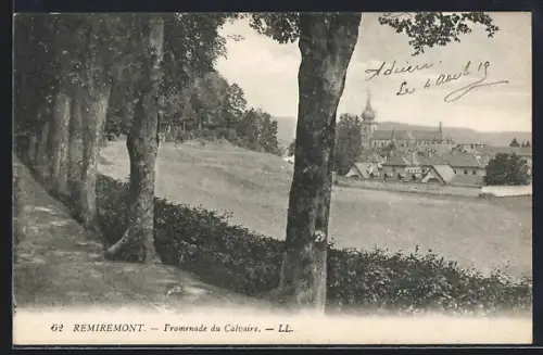 AK Remiremont, Promenade du Calvaire