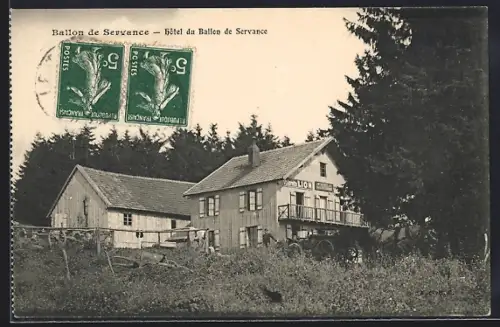 AK Ballon de Servance, Hôtel du Ballon de Servance et paysage forestier