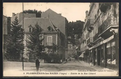 AK Plombières-les-Bains /Vosges, Entrée de la Rue Liétard
