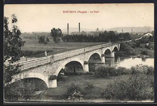 AK Portieux /Vosges, Le Pont et paysage environnant