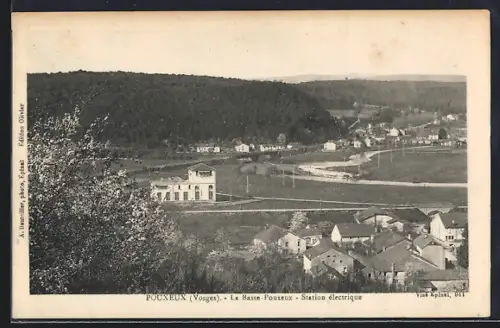 AK Pouxeux /Vosges, La Basse-Pouxeux, Station électrique