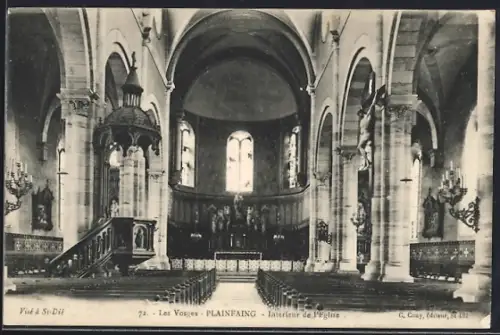 AK Plainfaing /Les Vosges, Intérieur de l`église