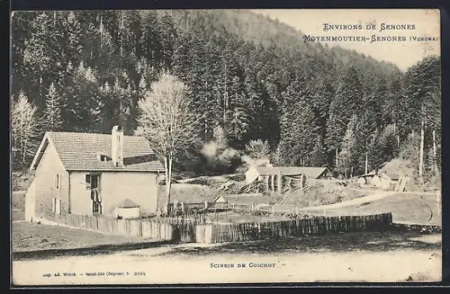 AK Moyenmoutier /Senones, Scierie de Coichot dans la forêt dense des Vosges