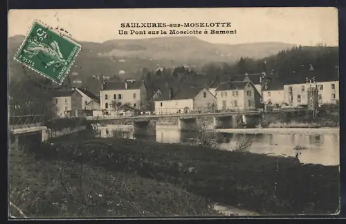 AK Saulxures-sur-Moselotte, Un pont sur la Moselotte à Bamont