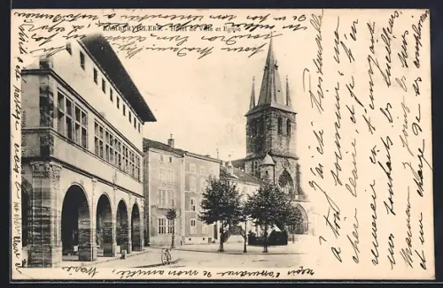 AK Rambervillers, Vue de la place et de l`église