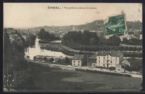 AK Épinal, Vue générale prise de St-Antoine