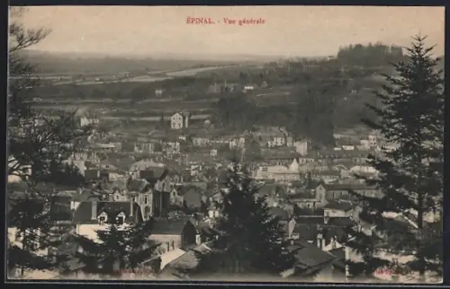 AK Épinal, Vue générale de la ville et de la campagne environnante