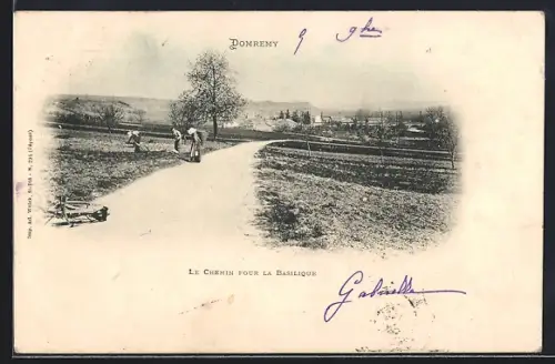 AK Domremy, Le Chemin pour la Basilique